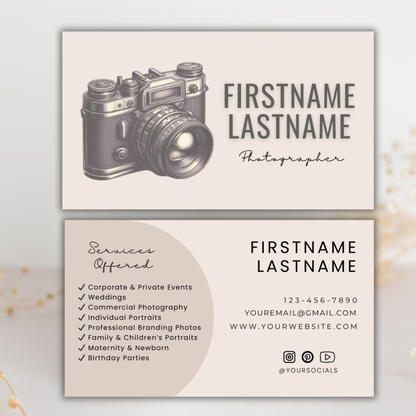 Photography Business Card | Canva Template