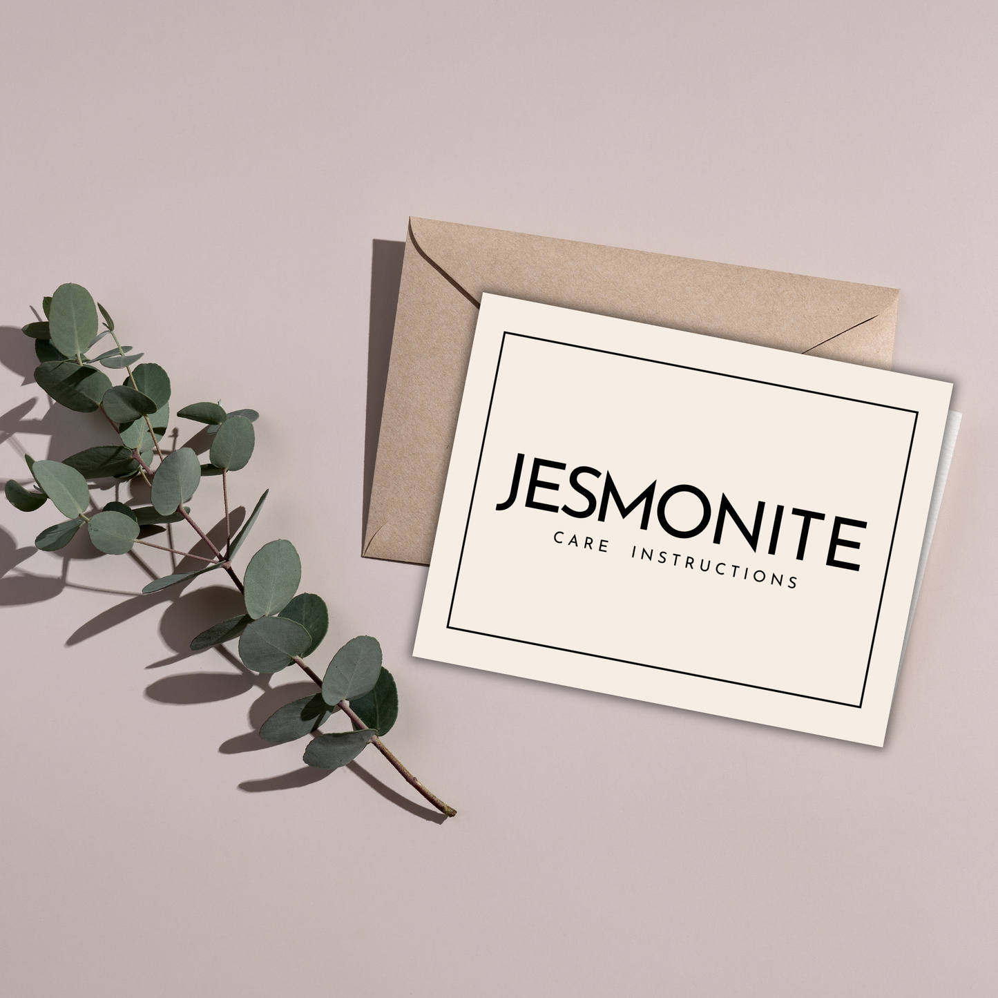 Jesmonite Care Card | Canva Template
