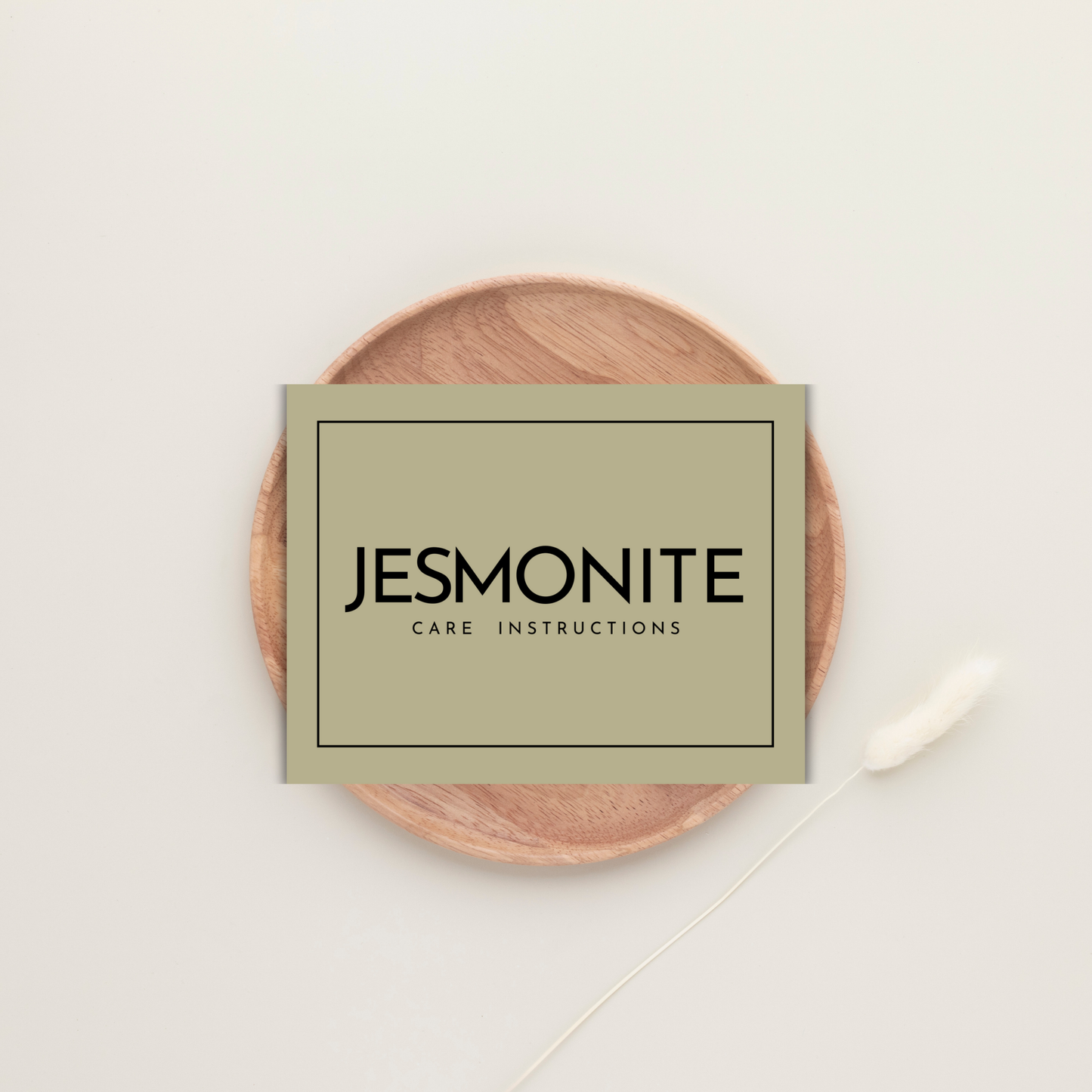 Jesmonite Care Card | Canva Template