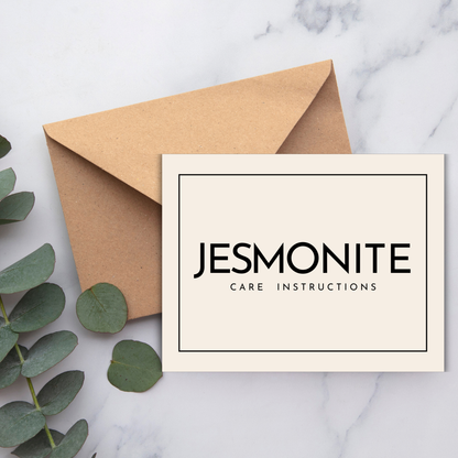 Jesmonite Care Card | Canva Template