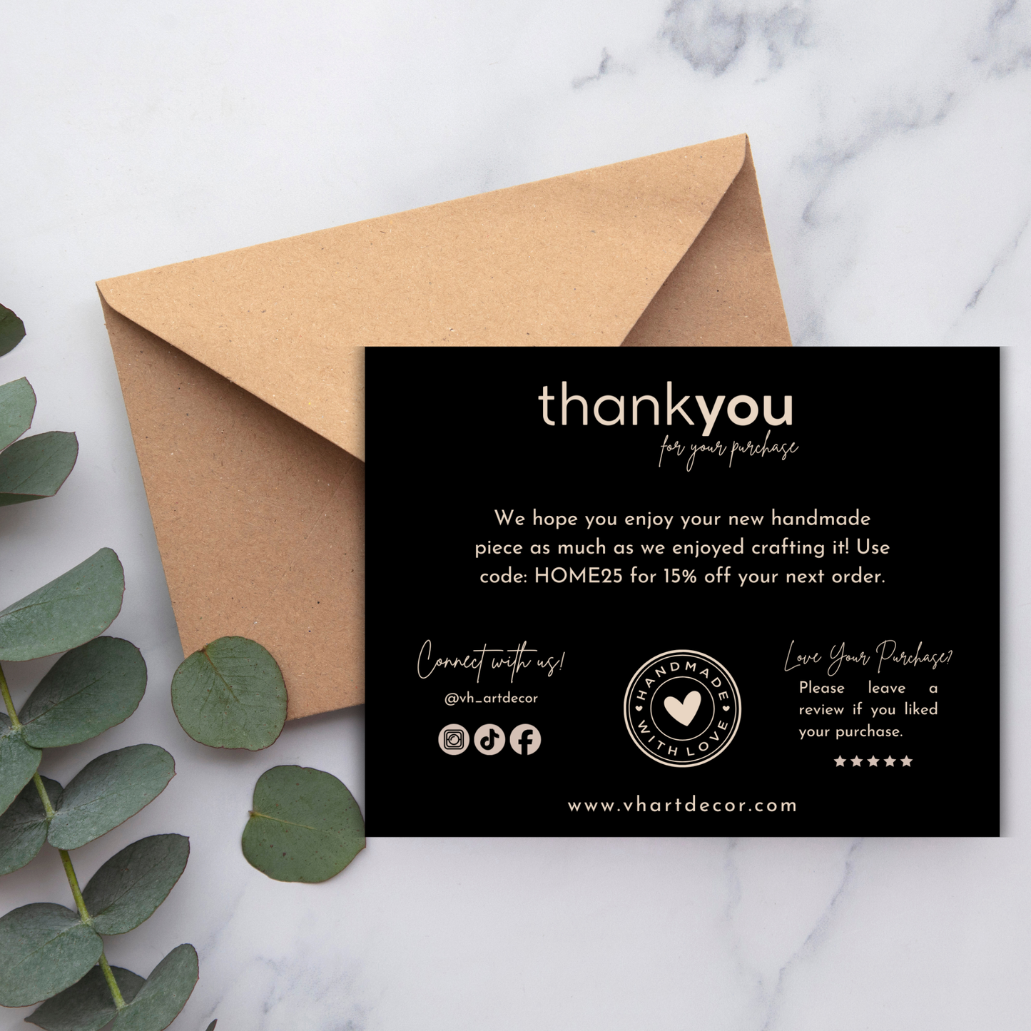 Small Business Thank You Card | Editable in Canva