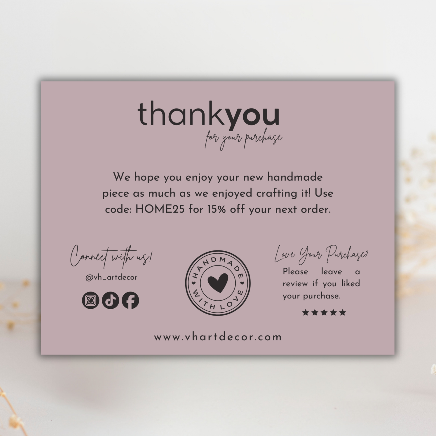 Small Business Thank You Card | Editable in Canva