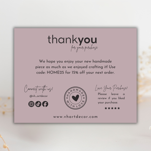 Small Business Thank You Card | Editable in Canva