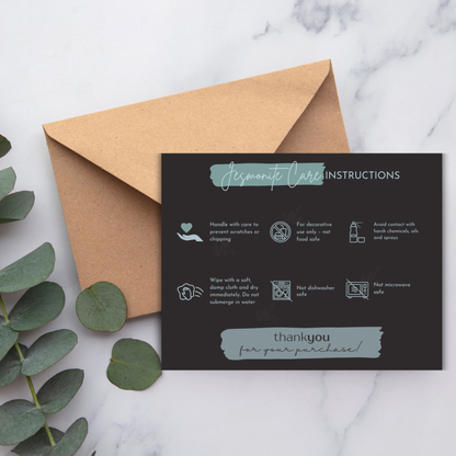 Jesmonite Care Card | PNG Instant Download