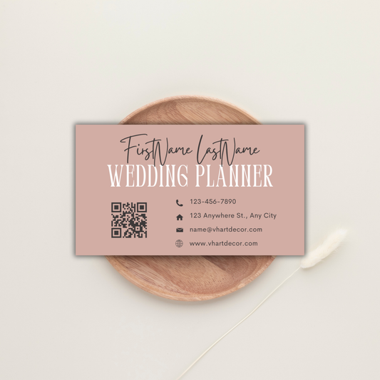 Wedding Planner Business Card | Canva Template