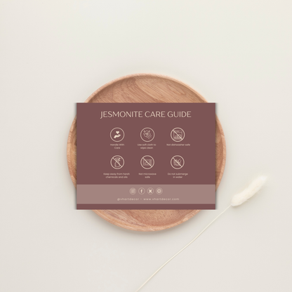 Jesmonite Care Card | Canva Template
