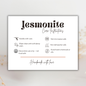 Jesmonite Care Card | Canva Template