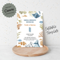 Ocean Theme Birthday Party | Sea Life 1st Birthday Printable | Canva Template