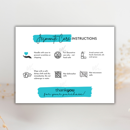 Jesmonite Care Card | PNG Instant Download