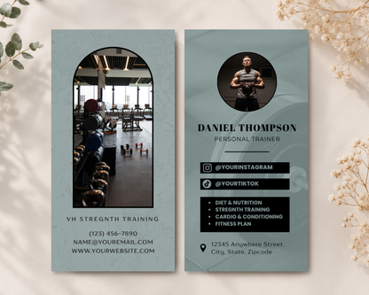 Personal Trainer Business Card | Canva Template
