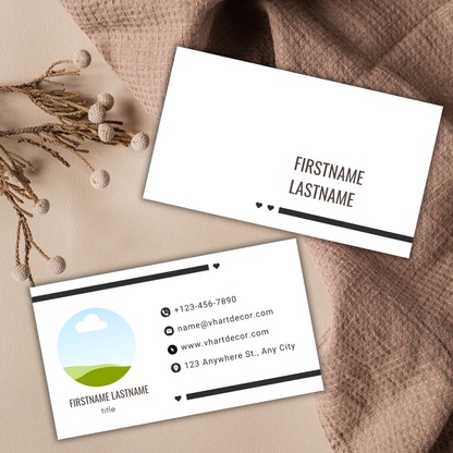 Modern Minimal Business Card Template | Editable Canva Business Card