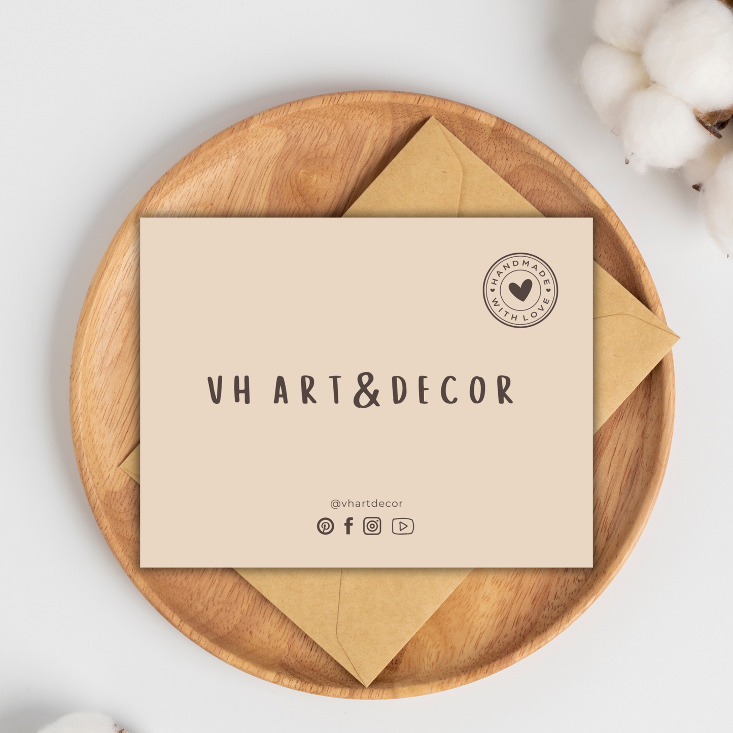 Jesmonite Care Card | Canva Template