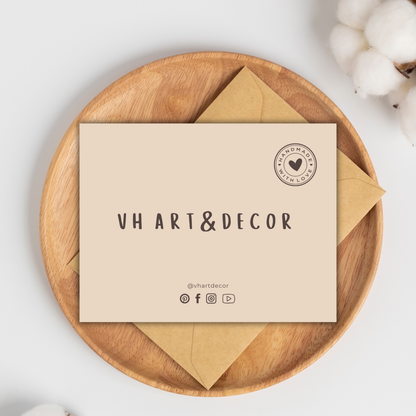 Jesmonite Care Card | Canva Template