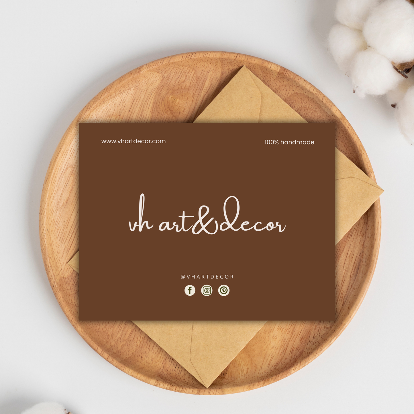 Jesmonite Care Card | Canva Template