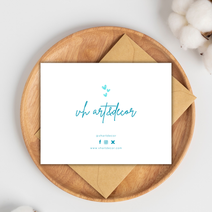 Jesmonite Care Card | Canva Template