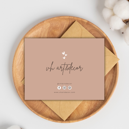 Jesmonite Care Card | Canva Template
