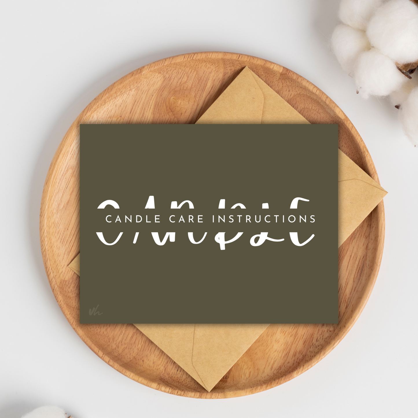 Candle Care Card | Canva Template