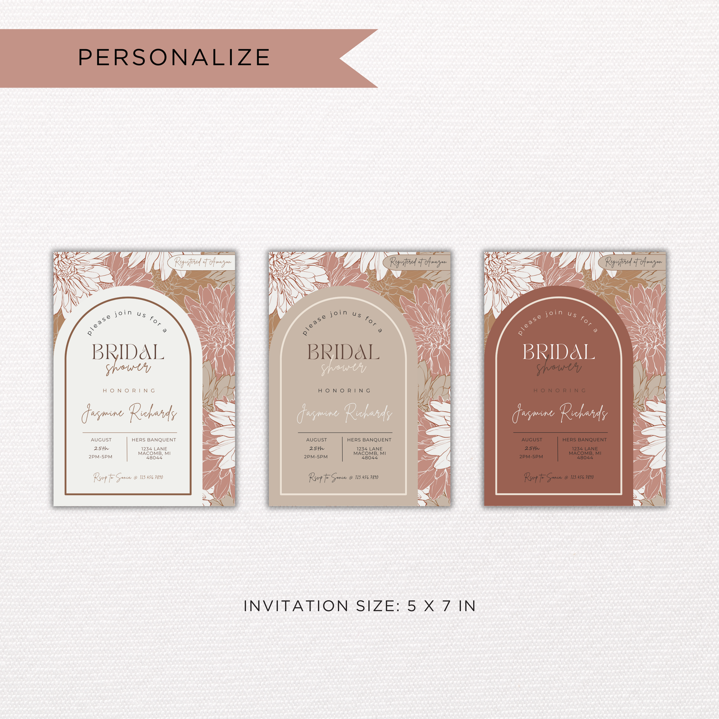 Bridal Shower Invitation Template | Canva Template