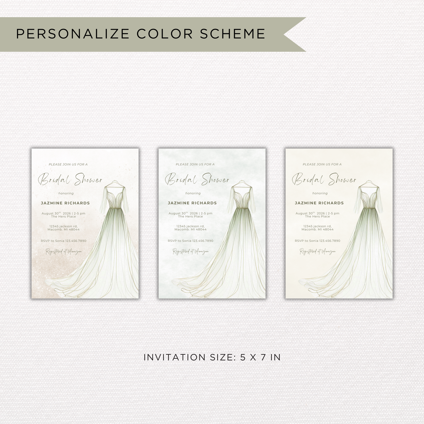 Bridal Shower Invitation | Canva Template