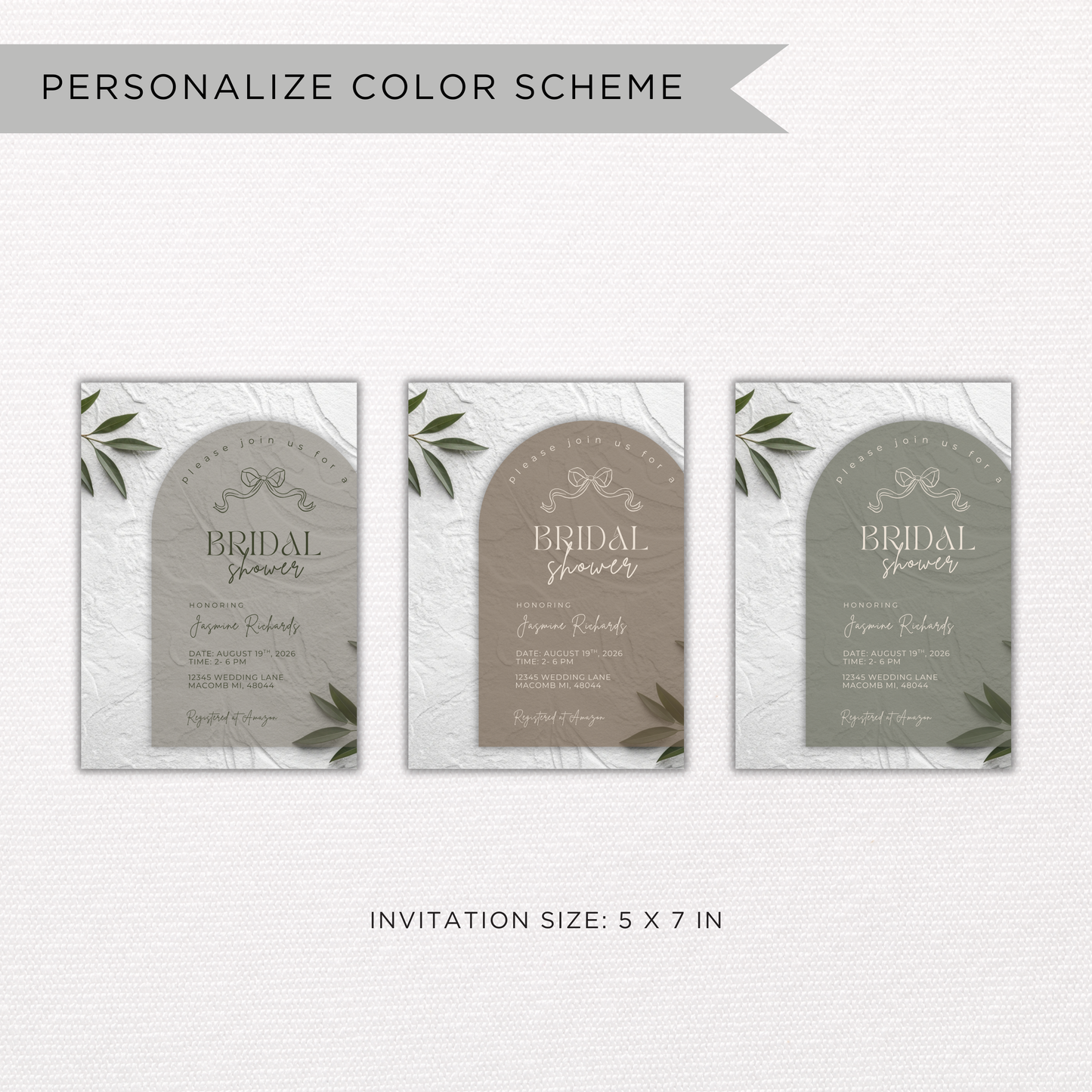 Bridal Shower Invitation | Canva Template