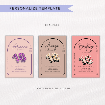 18th Birthday Invite | Canva Template