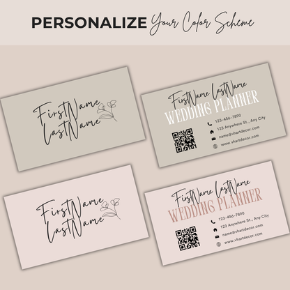 Wedding Planner Business Card | Canva Template