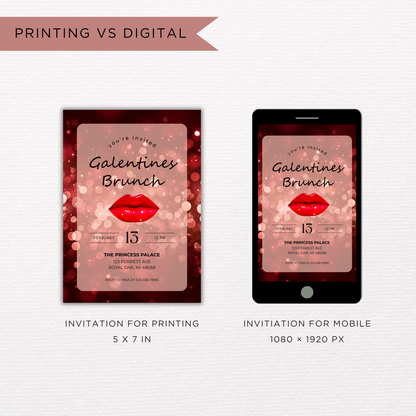 Galentines Brunch Invite | Canva Template