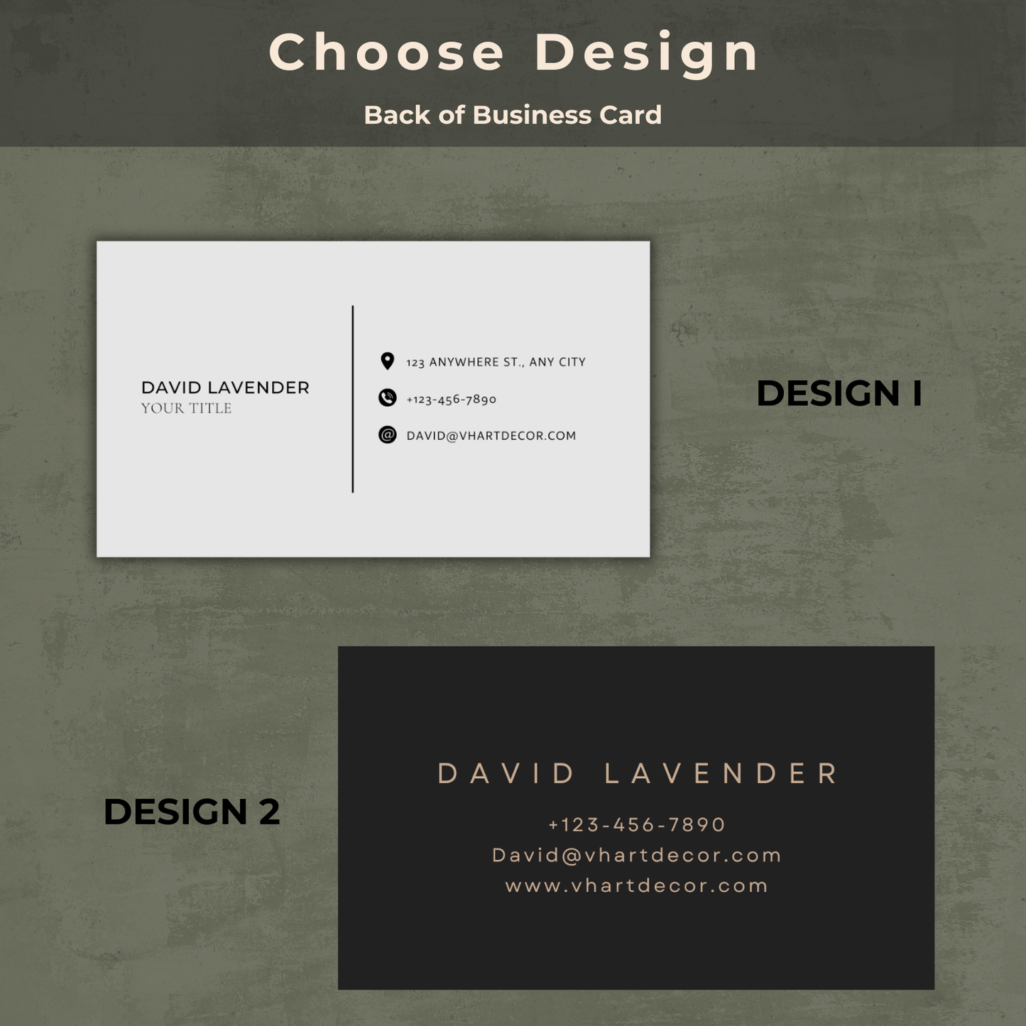 Editable Business Card Template | Entrepreneur Business Card | Canva Template