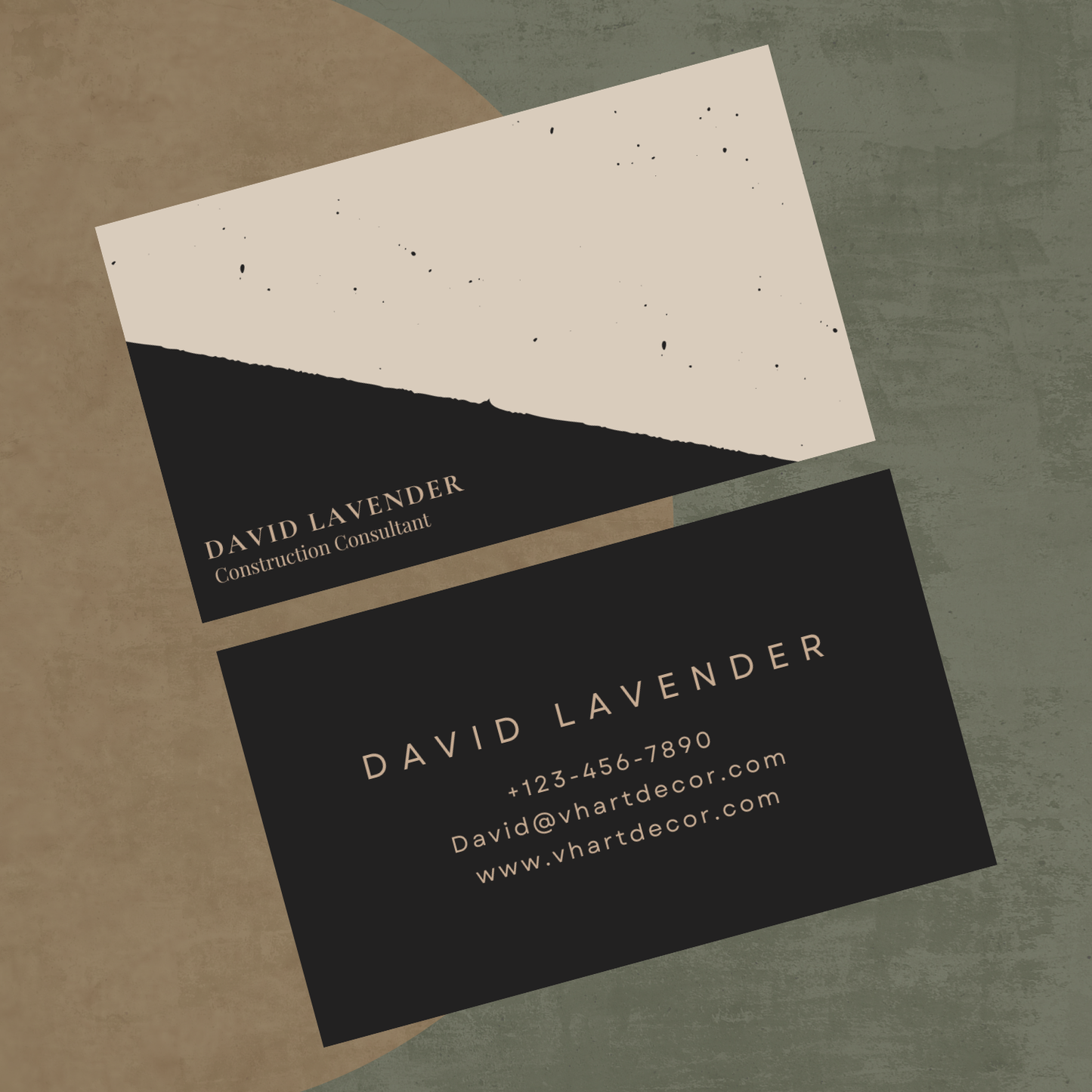 Editable Business Card Template | Entrepreneur Business Card | Canva Template