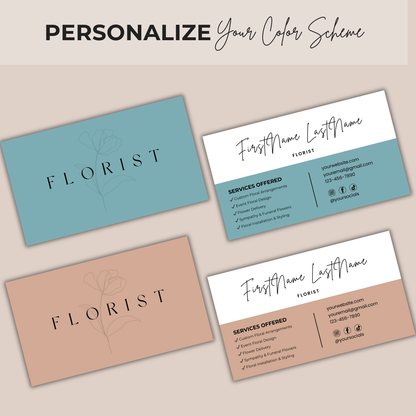 Floral Business Card Template | Florist