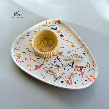 Large Triangle Tray | Abstract Splash Tray