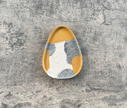 Medium Triangle Tray | Yellow + Grey