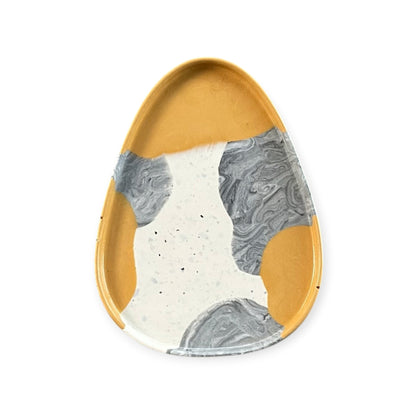 Medium Triangle Tray | Yellow + Grey