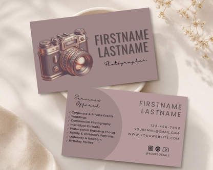 Photography Business Card | Canva Template