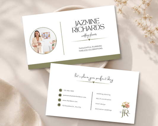 Wedding Planner Business Card | Canva Template