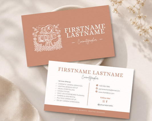 Cinematographer Business Card  | Canva Template
