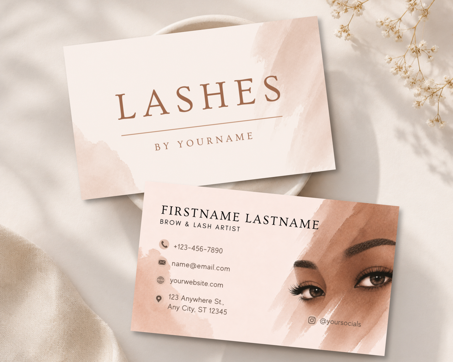 Lash Artist Business Card | Canva Template