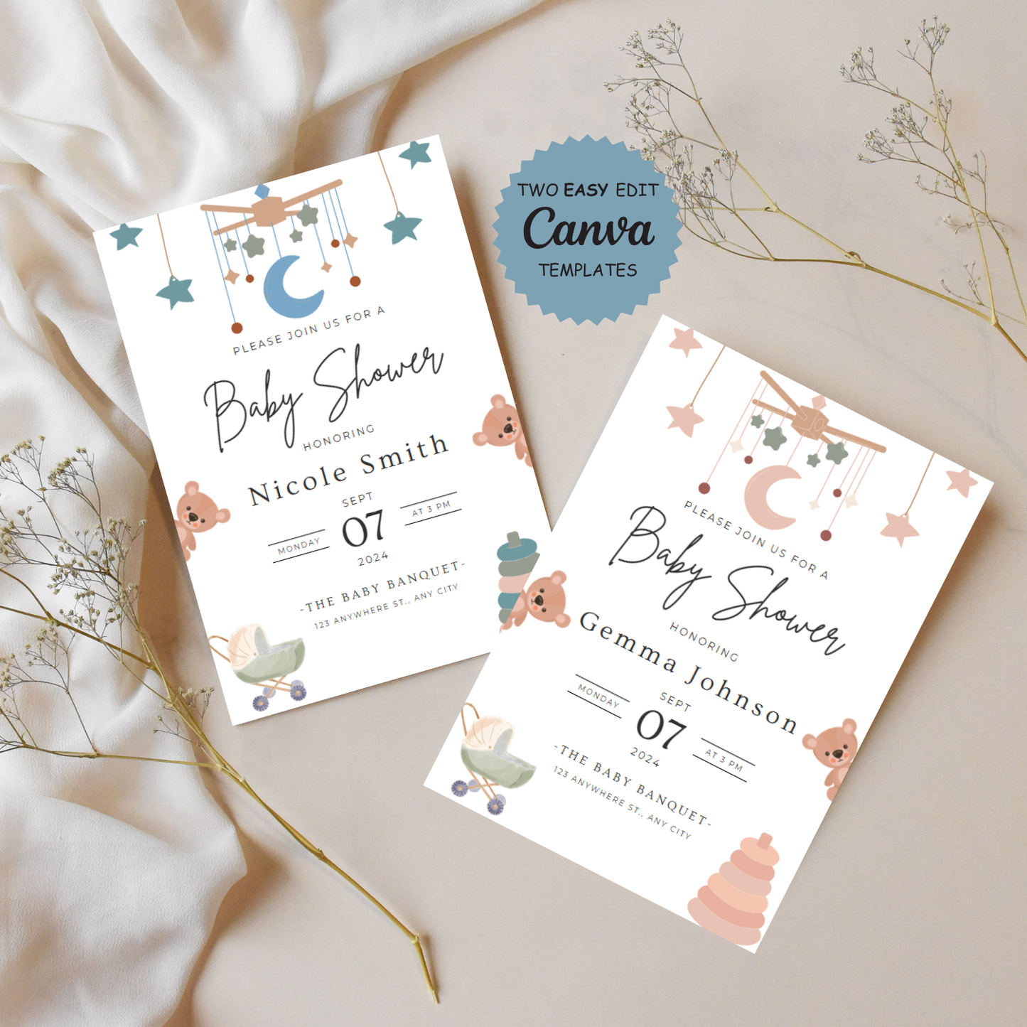 Baby Shower Invitation Template | Canva