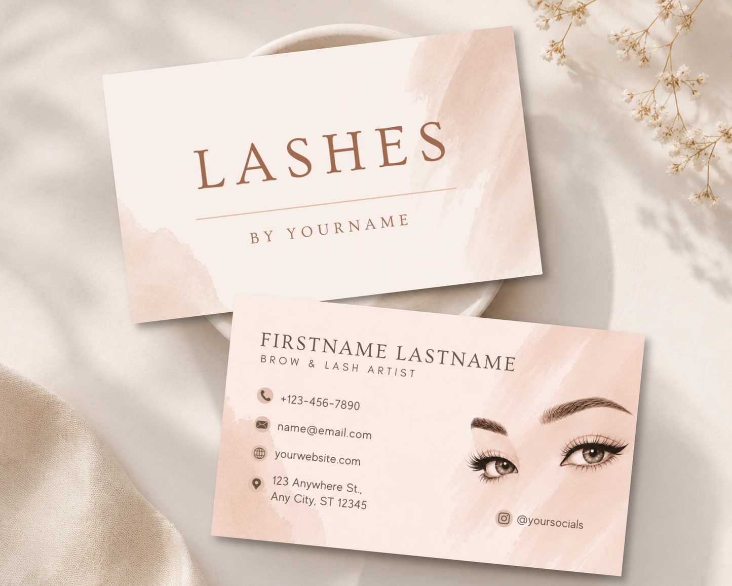 Lash Artist Business Card | Canva Template