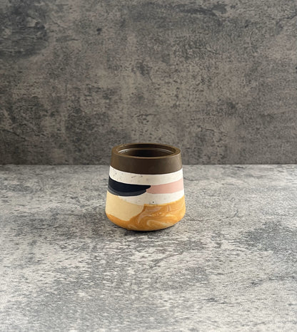 Small Vessel | Brown, Pink, Black