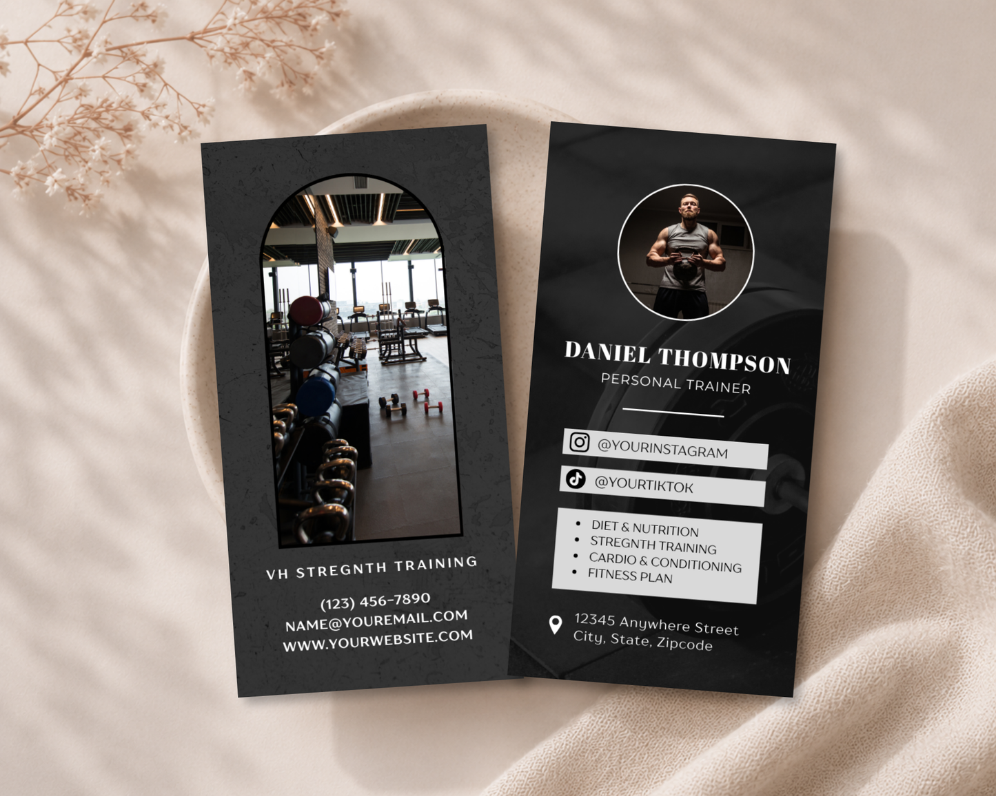 Personal Trainer Business Card | Canva Template