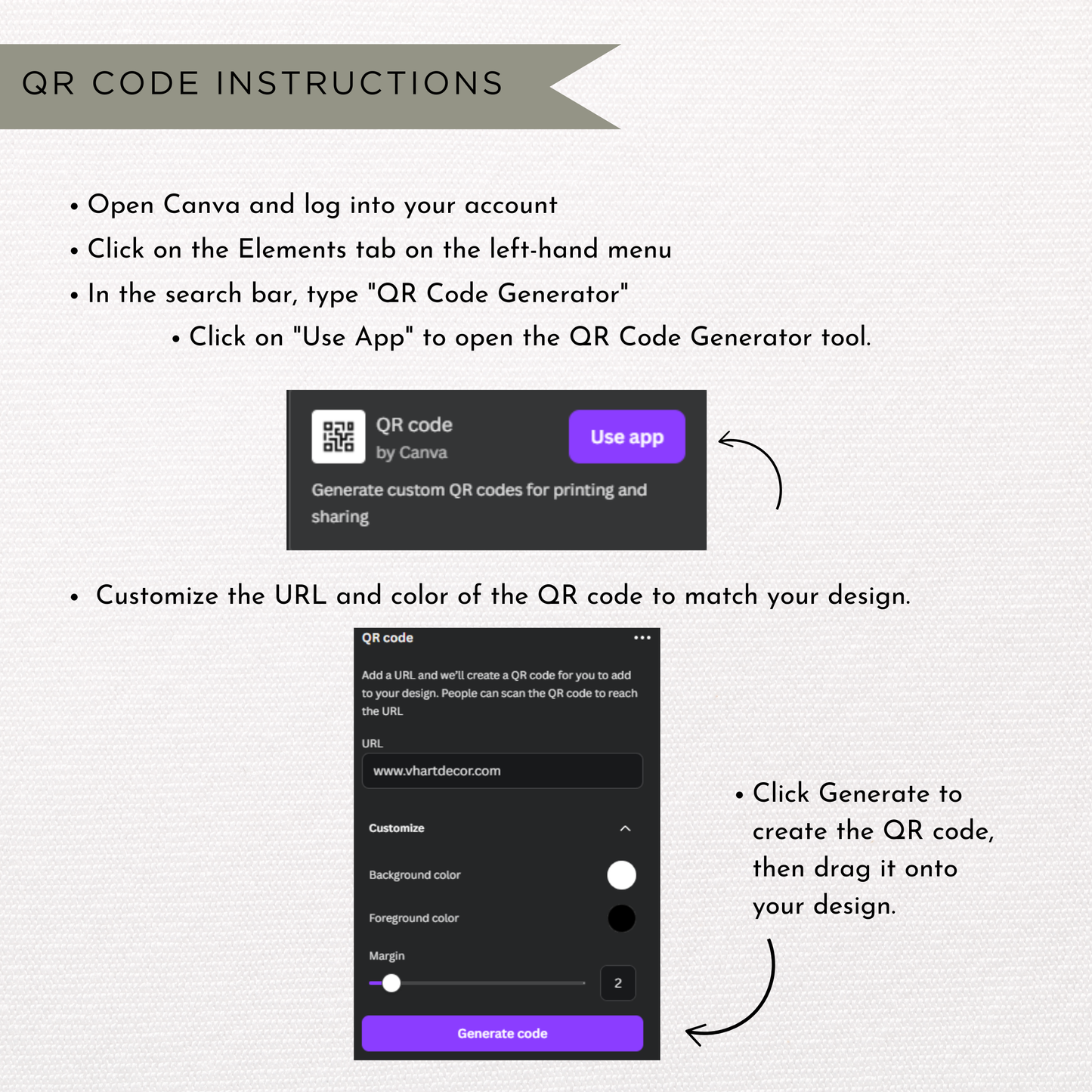 Jesmonite Care Card | QR Code