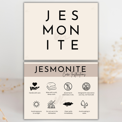 Jesmonite Care Card | Canva Template