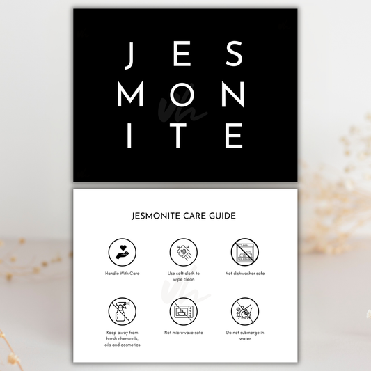 Jesmonite Care Card | Canva Template