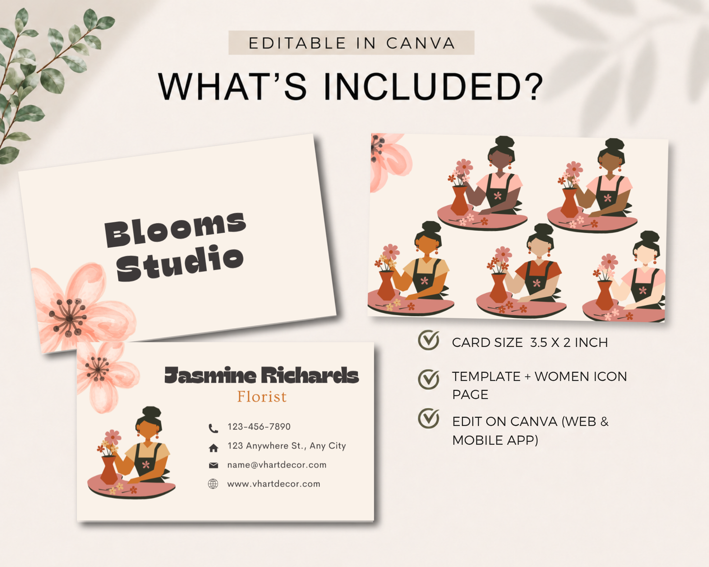 Florist Business Card | Canva Template
