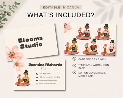 Florist Business Card | Canva Template