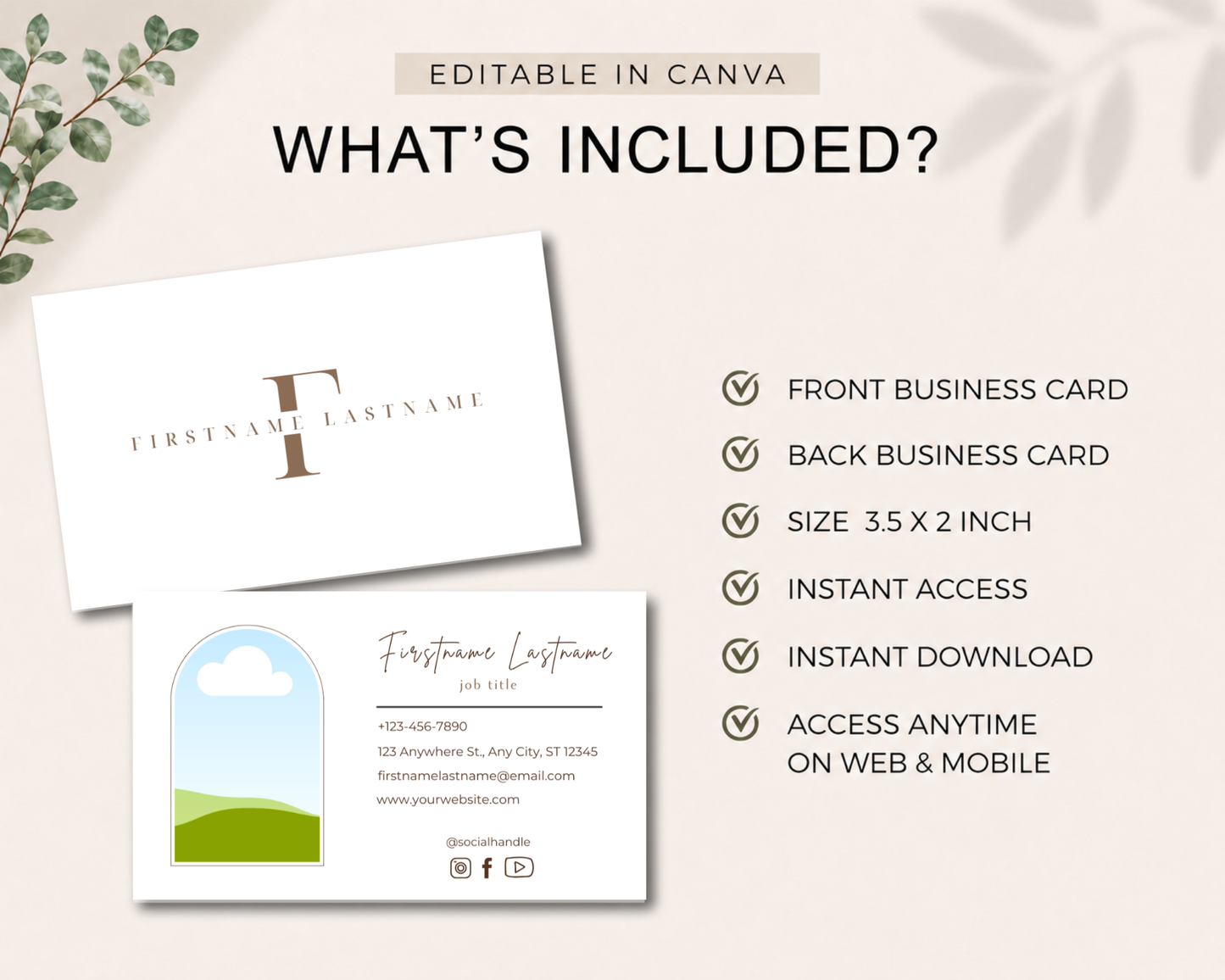 Modern Business Card | Canva Template
