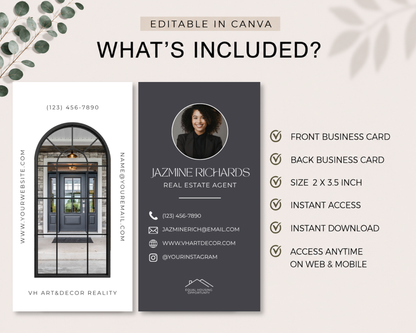 Realtor Business Card | Canva Template