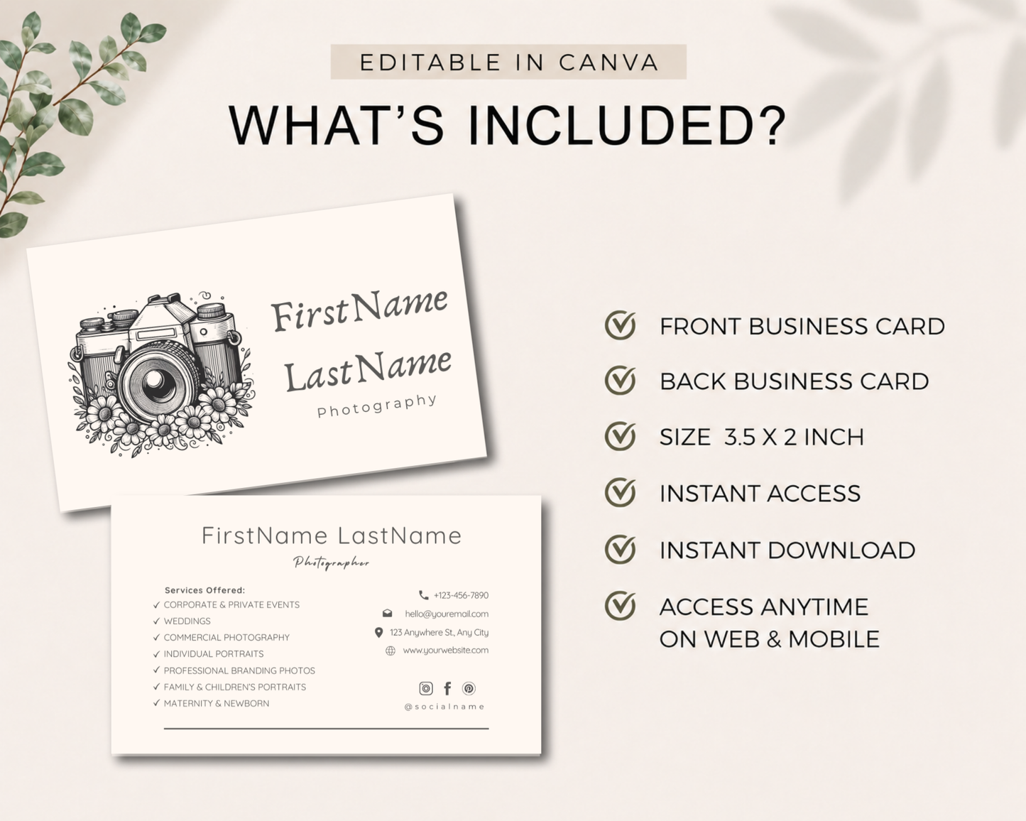 Vintage Photography Template | Canva Template