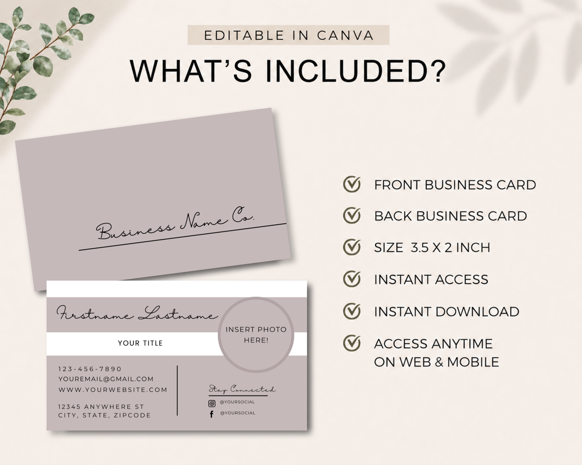 Modern Business Card | Canva Template